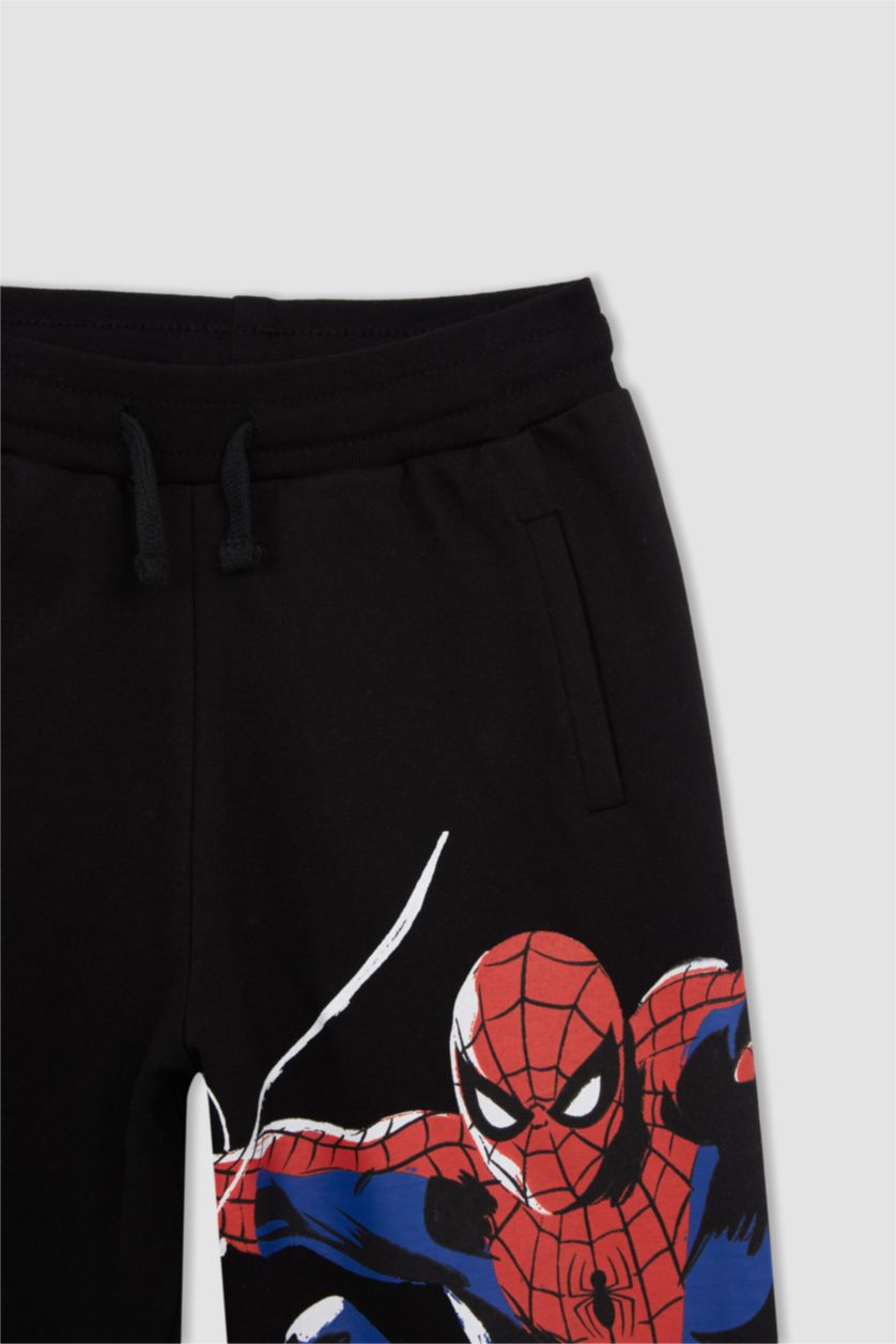 Erkek Çocuk - Genç Erkek Siyah Erkek Çocuk Spiderman Lisanslı Jogger Eşofman Alt