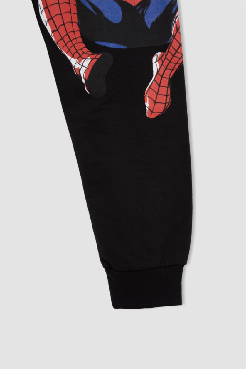 Erkek Çocuk - Genç Erkek Siyah Erkek Çocuk Spiderman Lisanslı Jogger Eşofman Alt