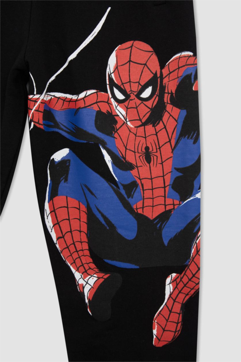Erkek Çocuk - Genç Erkek Siyah Erkek Çocuk Spiderman Lisanslı Jogger Eşofman Alt