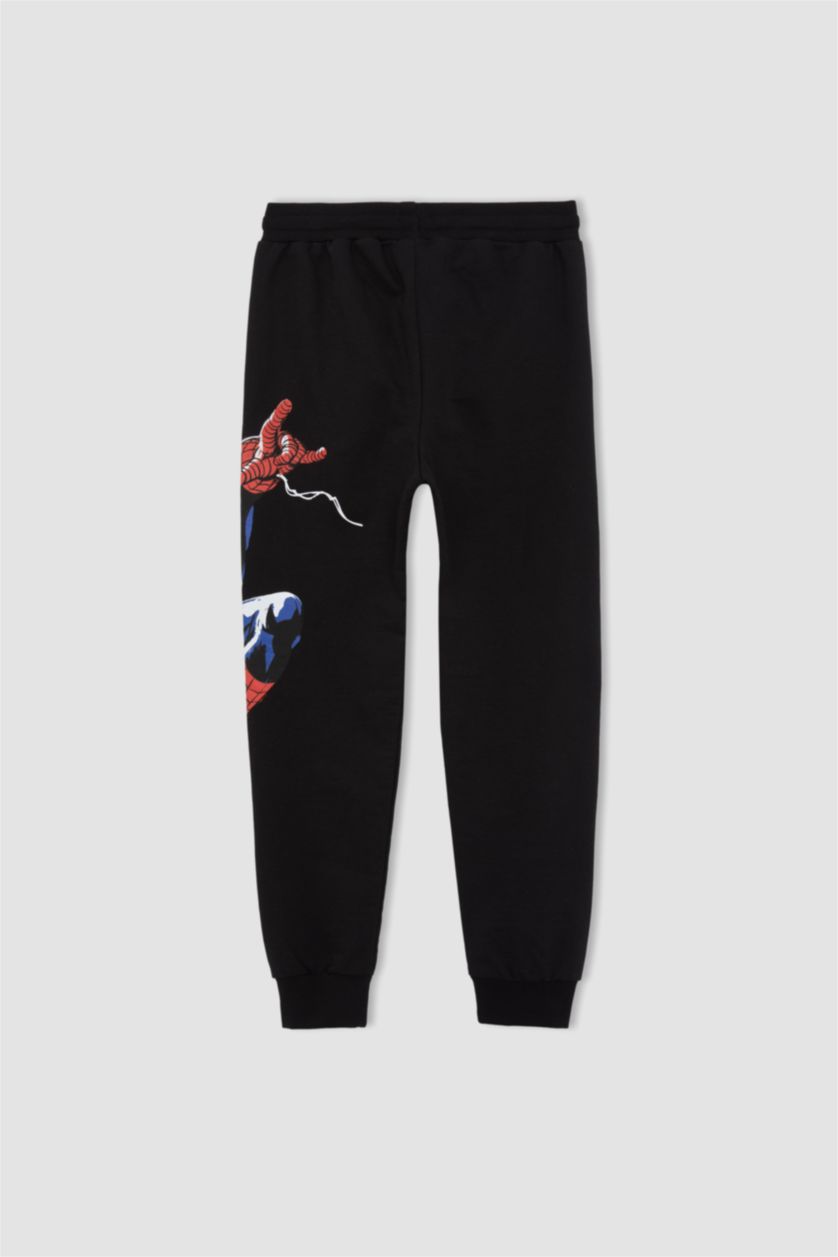 Erkek Çocuk - Genç Erkek Siyah Erkek Çocuk Spiderman Lisanslı Jogger Eşofman Alt