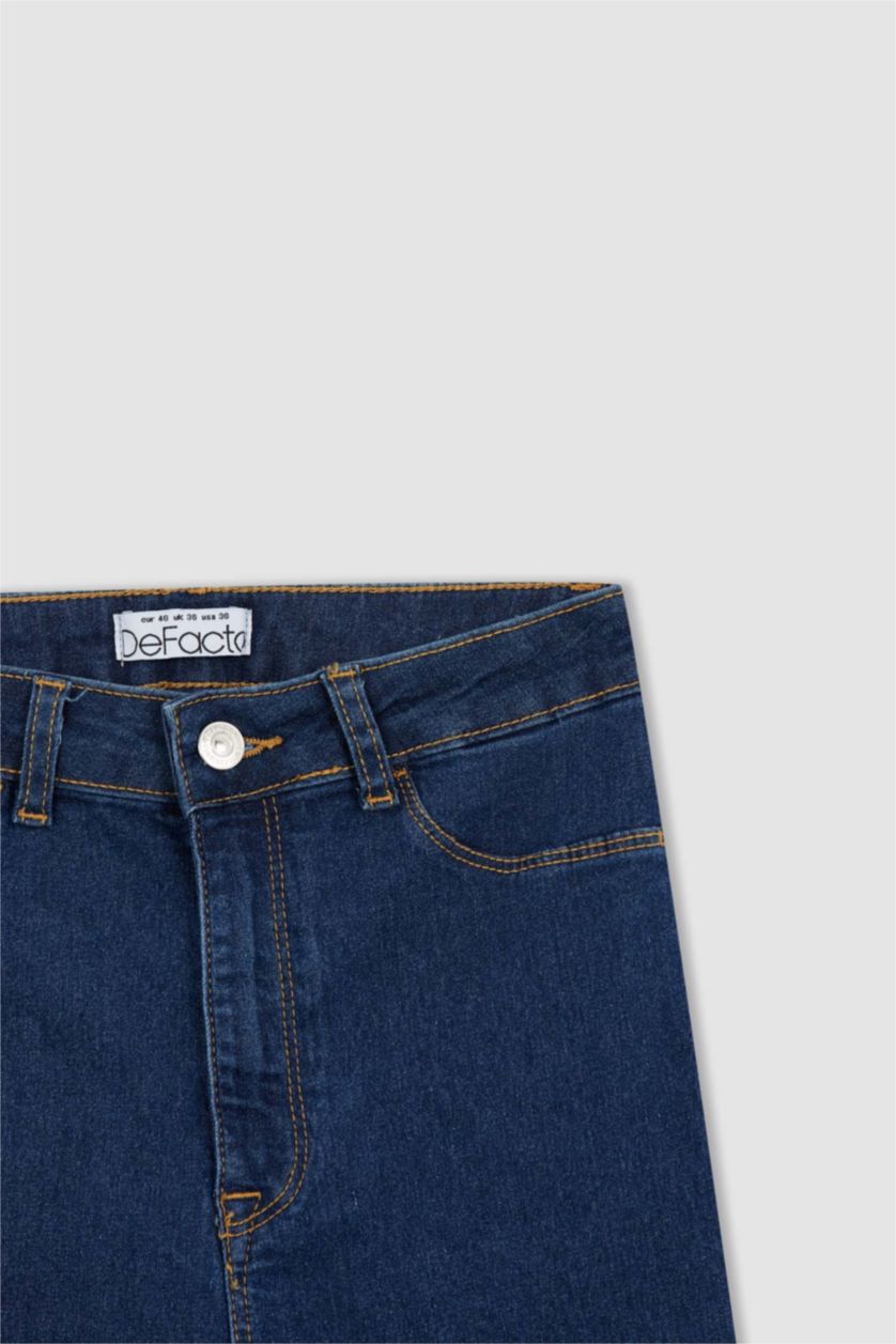 WOMAN Dark Blue Super Skinny Fit High Waisted Jeans