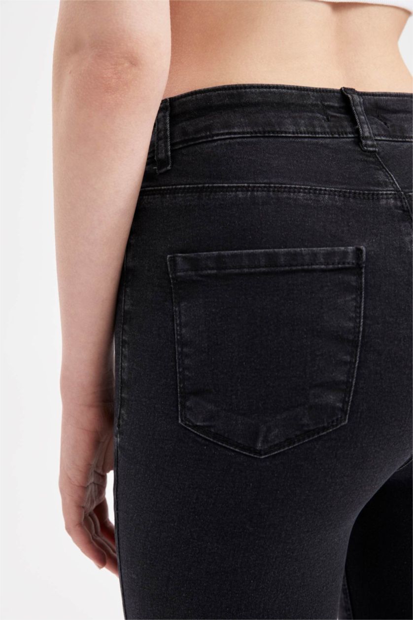 Kadın Antrasit Yüksek Bel Pantolon