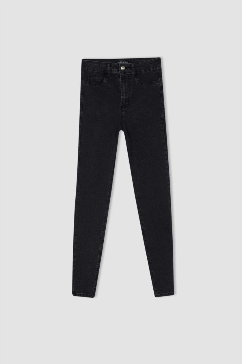 Kadın Antrasit Yüksek Bel Pantolon