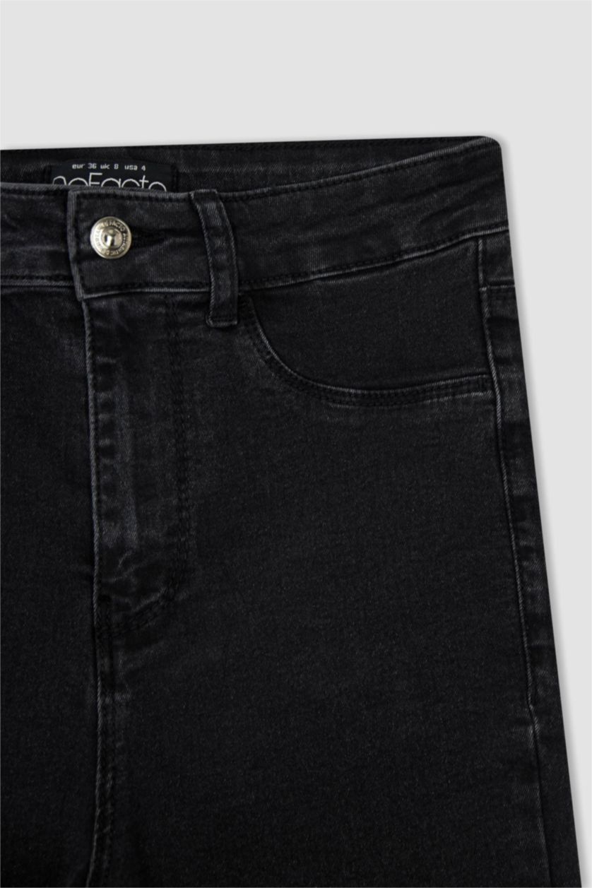 Kadın Antrasit Yüksek Bel Pantolon