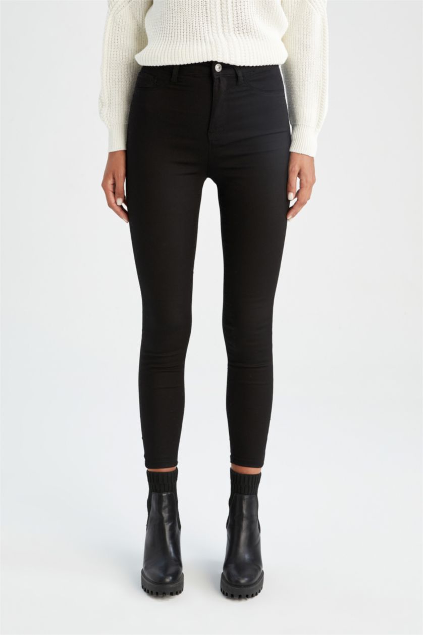 Kadın Siyah Super Skinny Fit Jean Pantolon