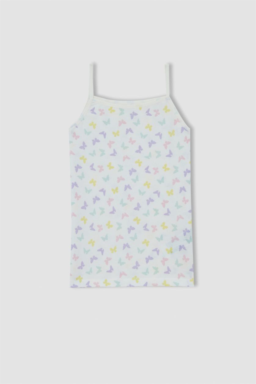 FILLES Rose Lot de 2 débardeurs en coton à motif papillon pour fille