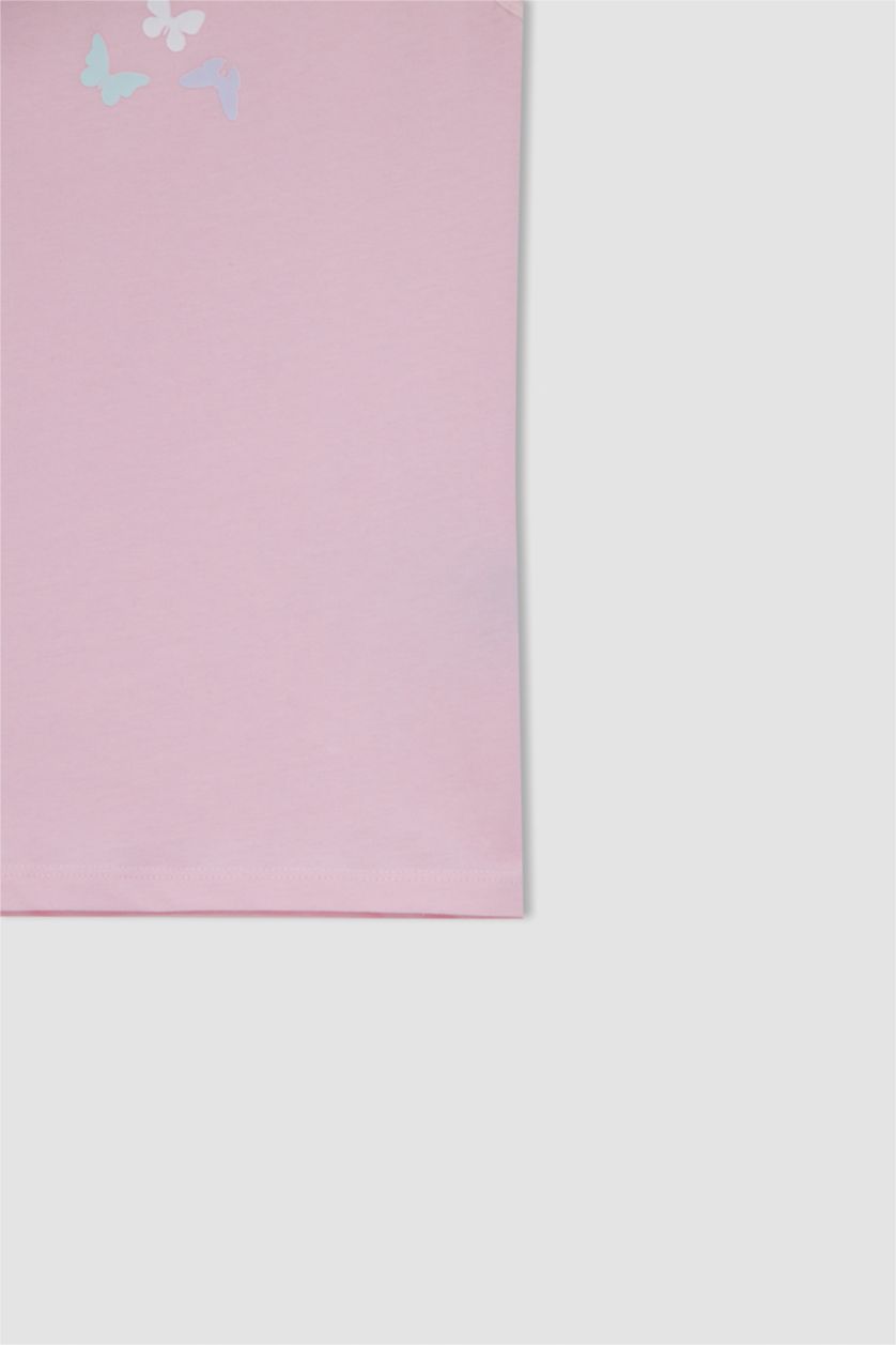 FILLES Rose Lot de 2 débardeurs en coton à motif papillon pour fille