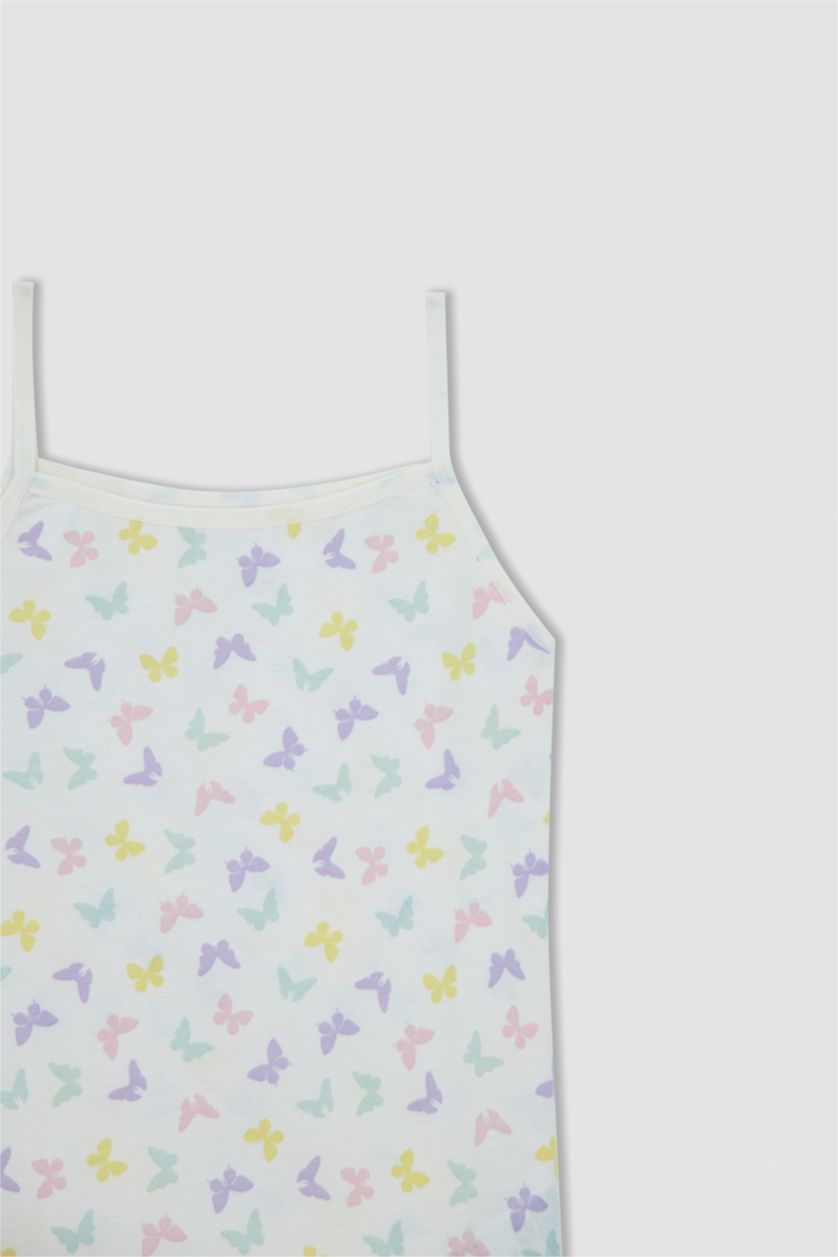 FILLES Rose Lot de 2 débardeurs en coton à motif papillon pour fille