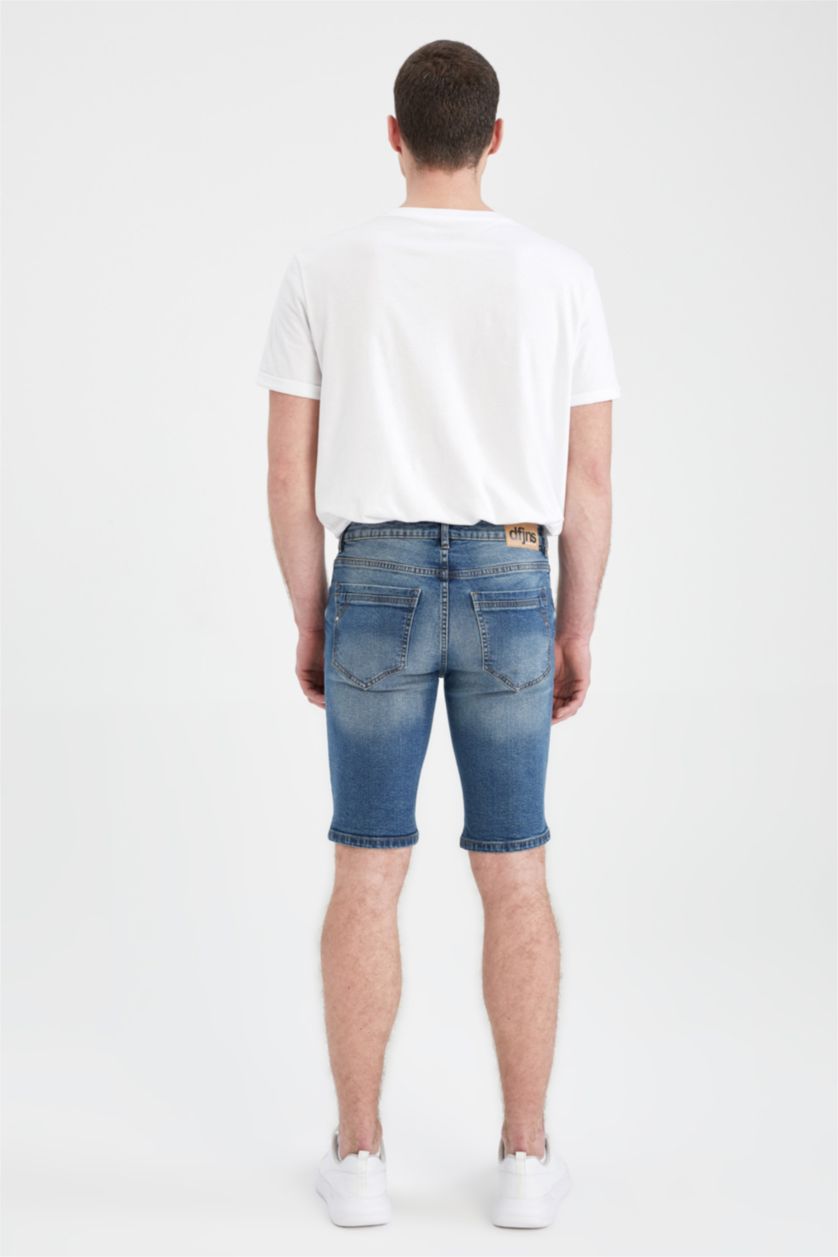 HOMME Bleu Pantacourt Coupe Skinny