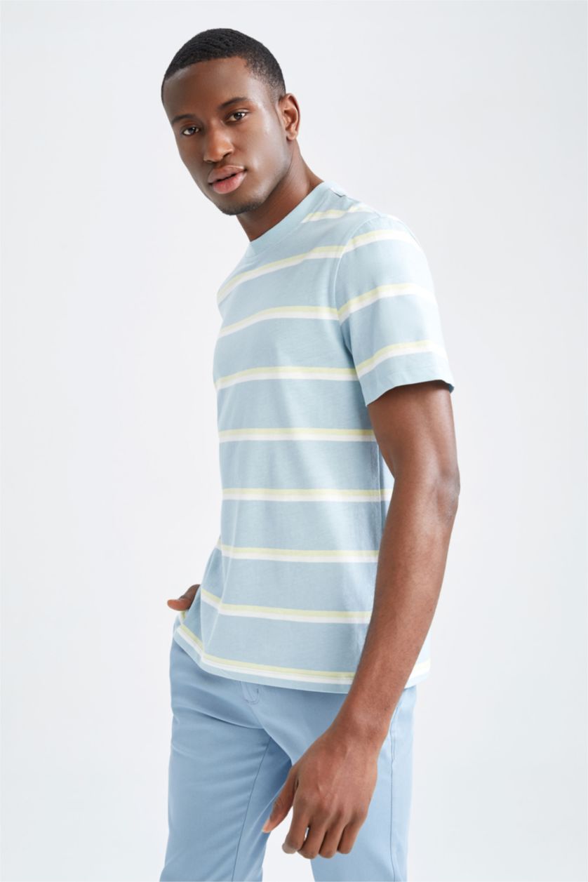 MAN Light Blue New Regular Fit Short Sleeve T-Shirt