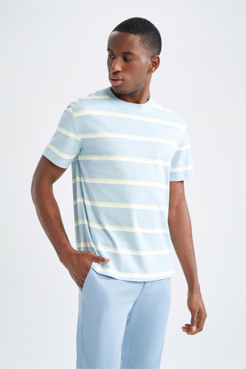 MAN Light Blue New Regular Fit Short Sleeve T-Shirt