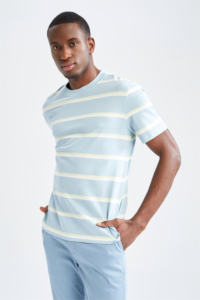 MAN Light Blue New Regular Fit Short Sleeve T-Shirt
