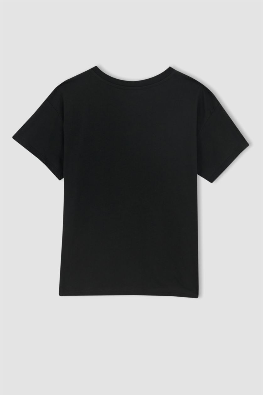 نساء أسود Regular Fit Short Sleeve T-Shirt