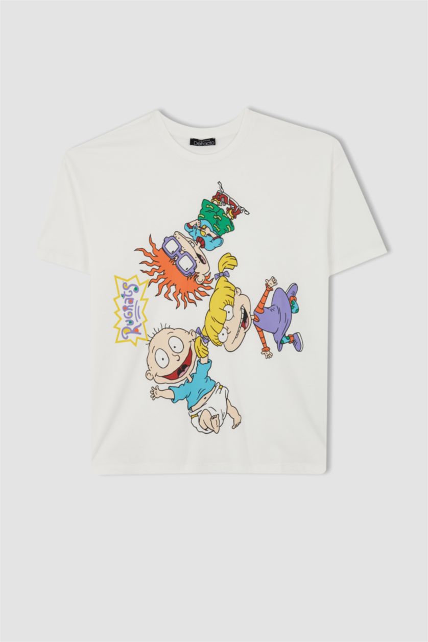 Kadın Kırık Beyaz Oversıze Kısa Kollu Tişört