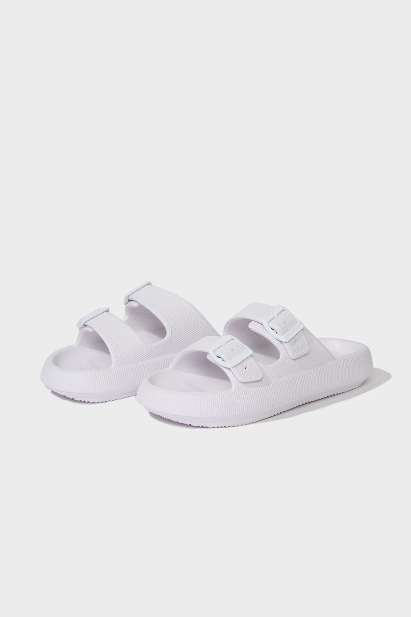 Kadın Kırık Beyaz Kadın Kalın Taban Eva Terlik