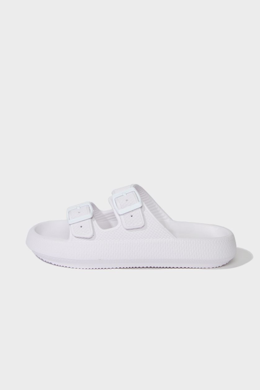 Kadın Kırık Beyaz Kadın Kalın Taban Eva Terlik