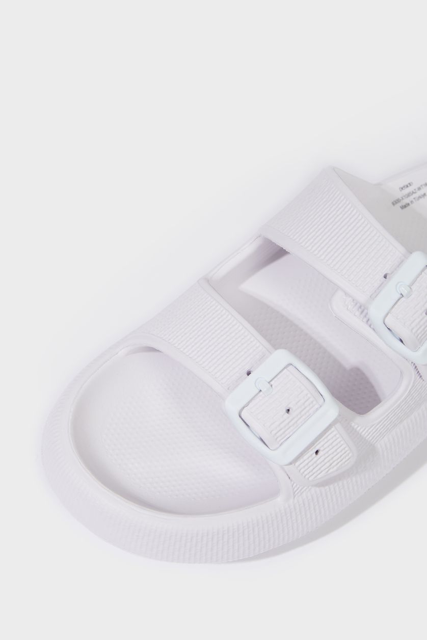 Kadın Kırık Beyaz Kadın Kalın Taban Eva Terlik