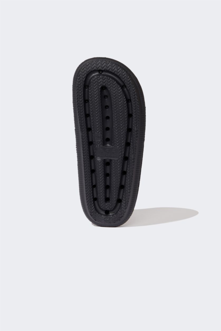 FEMME Noir Pantoufles à semelle épaisse pour femmes