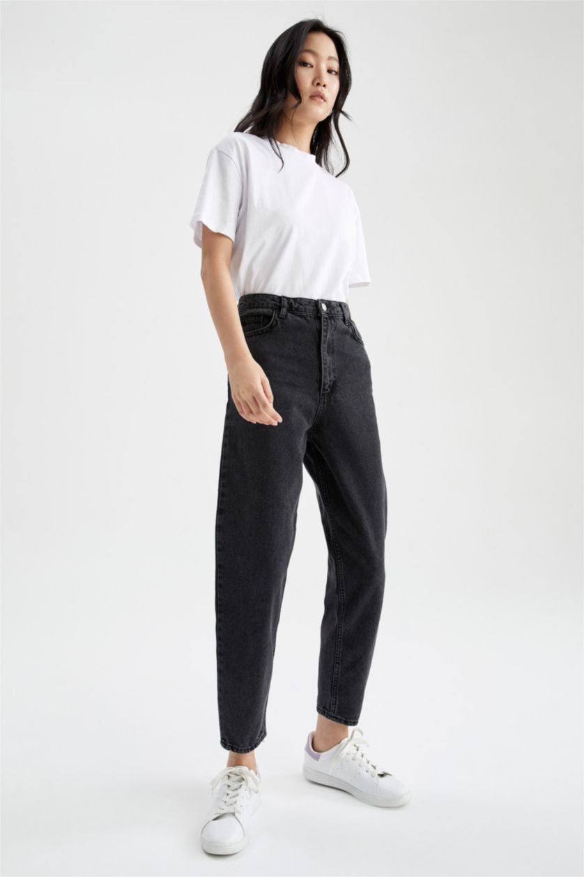 WOMAN Grey Slouchy Fit High Waist Jeans