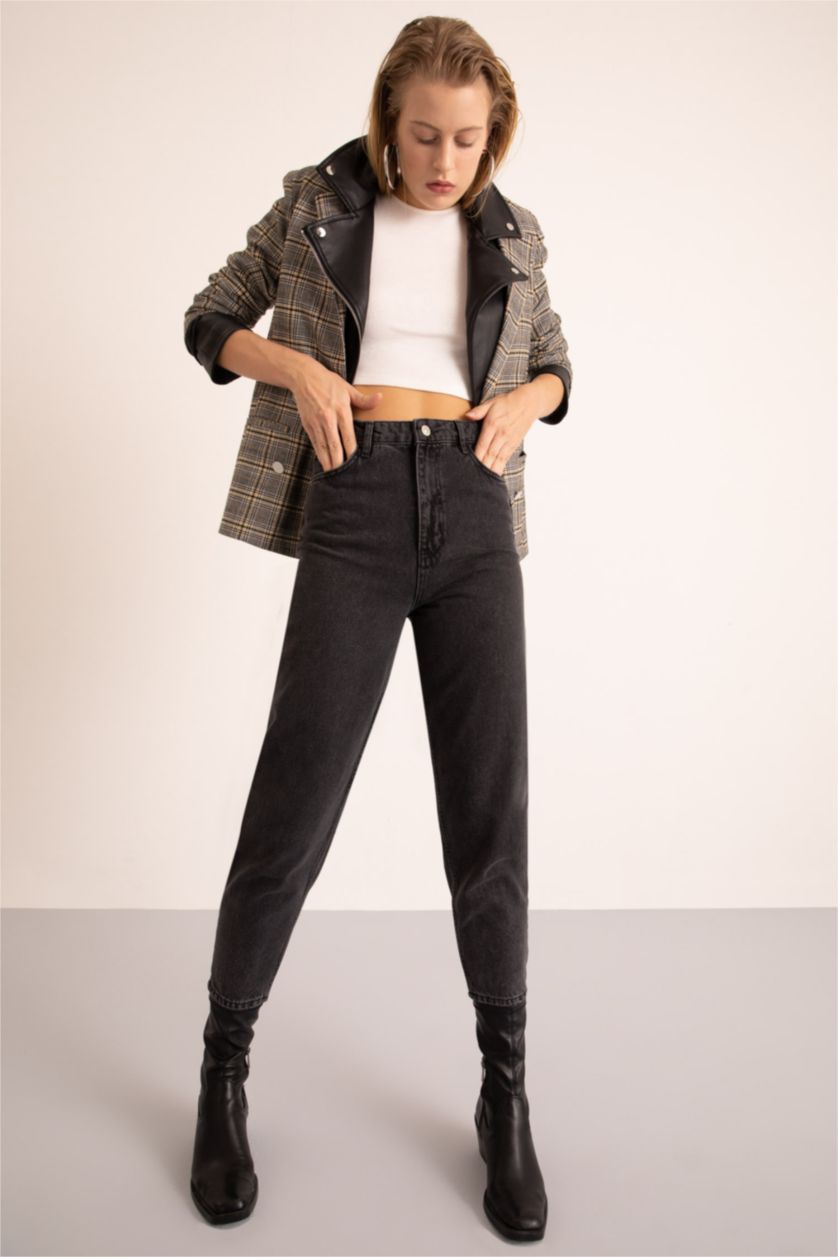 WOMAN Grey Slouchy Fit High Waist Jeans