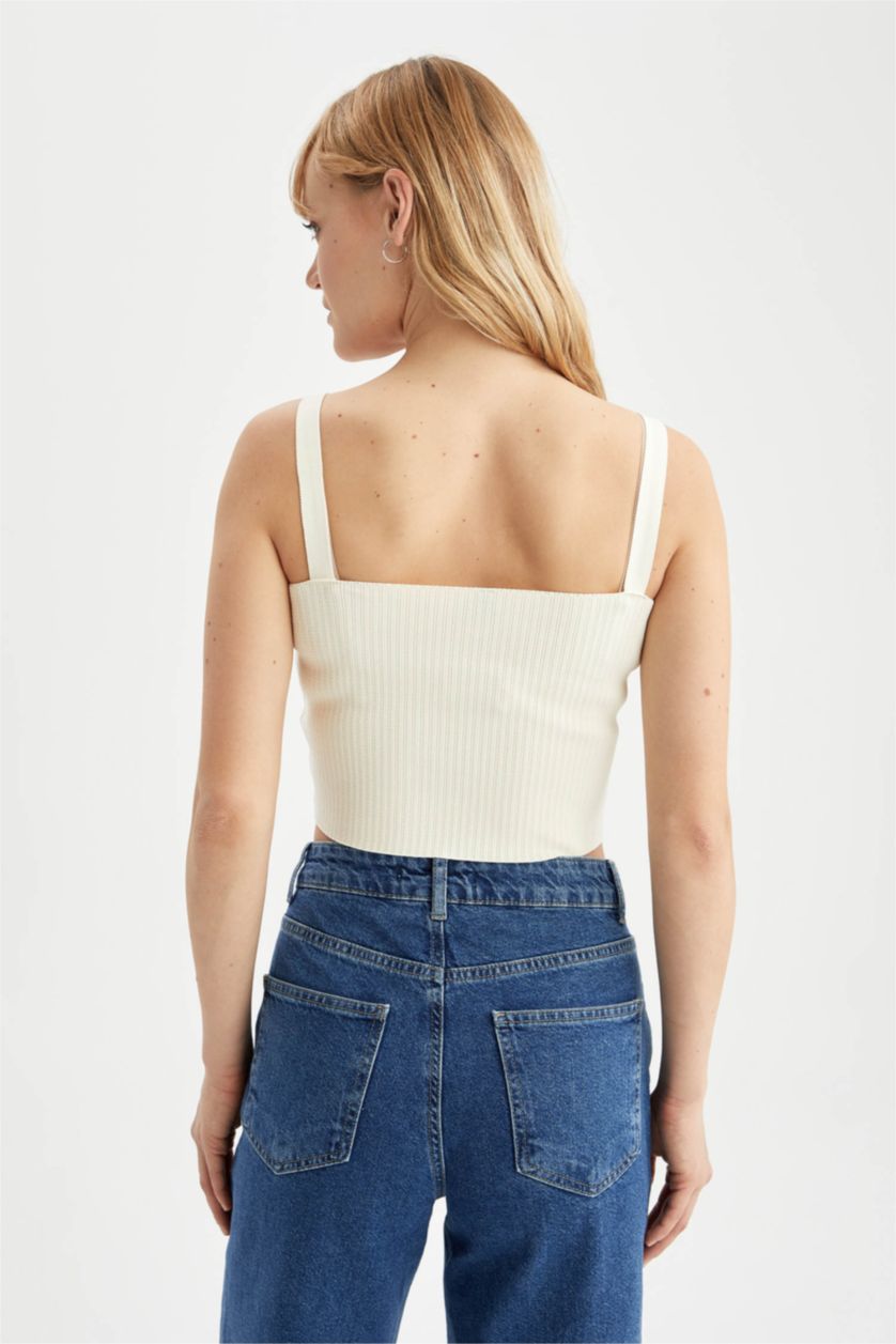 نساء نعناع قميص تريكو ضيق بقصة ضيقة