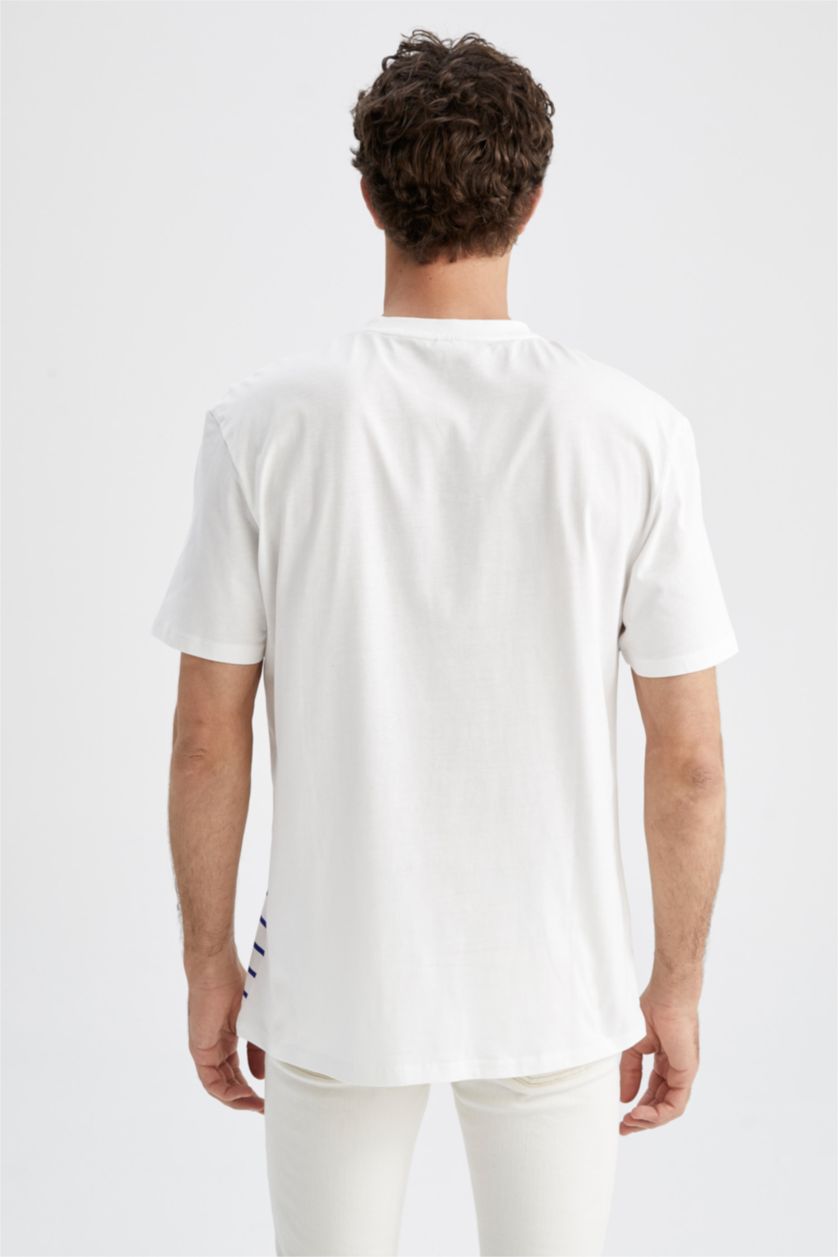 MAN Sax New Regular Fit Crew Neck Striped Short Sleeve T-Shirt