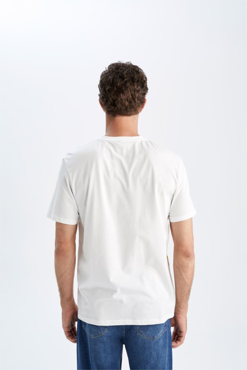 MAN Yellow New Regular Fit Short Sleeve T-Shirt