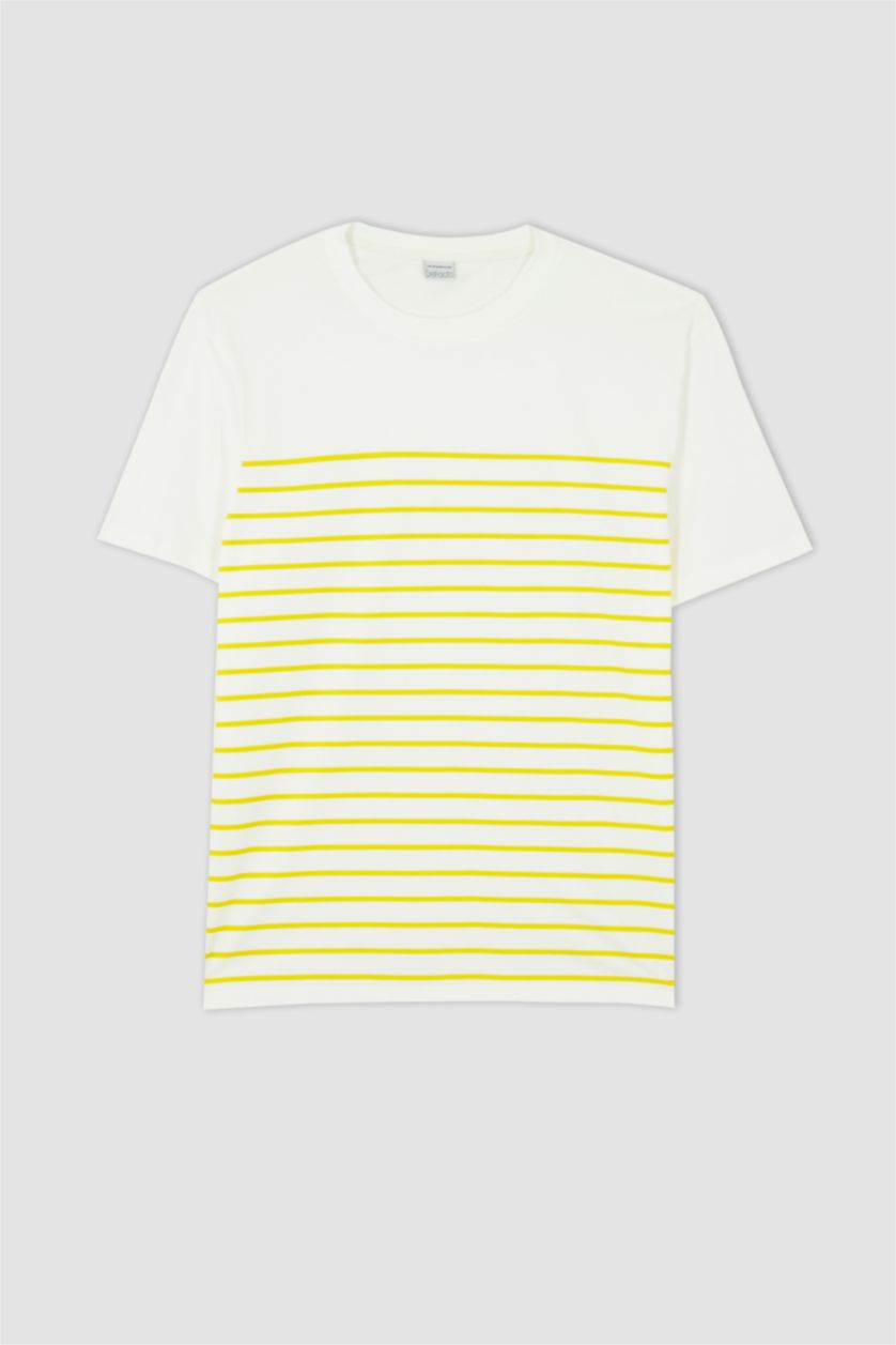 MAN Yellow New Regular Fit Short Sleeve T-Shirt