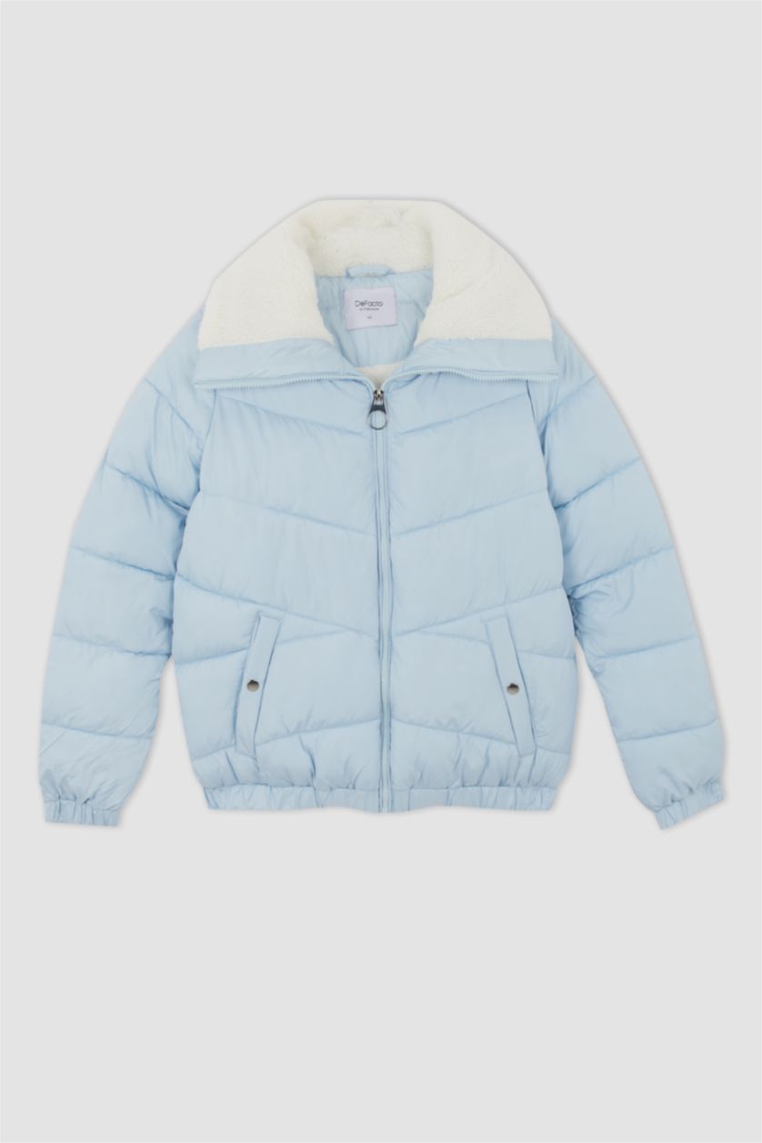 Женщины Голубрй Куртка свободного кроя для женщин