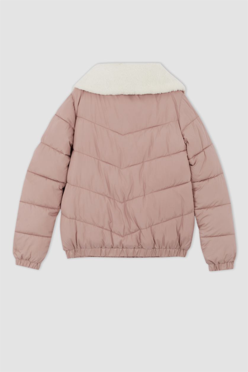 Kadın Pembe Isı Yalıtımlı Su Geçirmez Relax Fit Mont