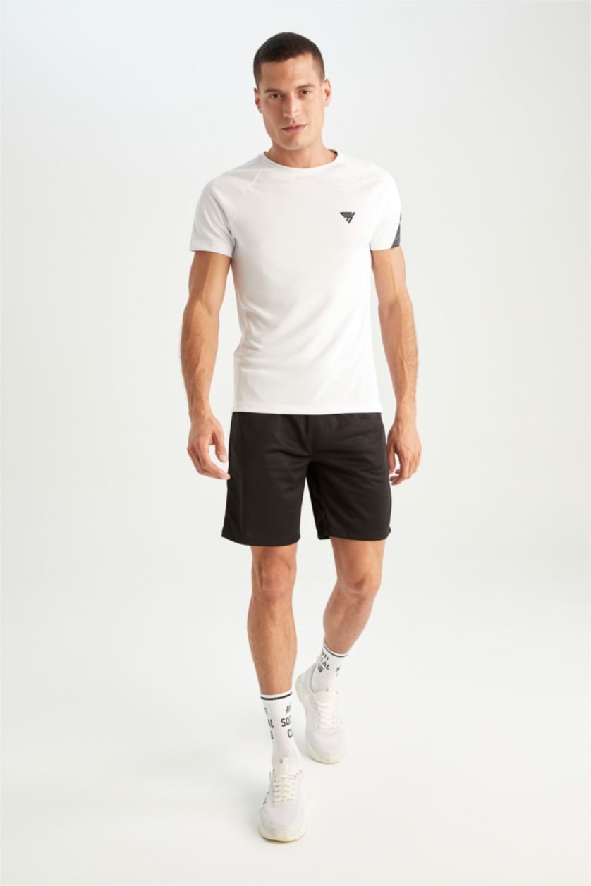 Man White Defacto Fit Slim Fit Sport T-Shirt