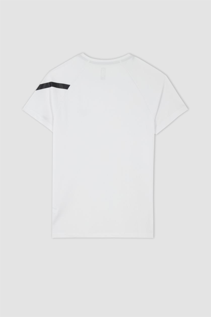 Man White Defacto Fit Slim Fit Sport T-Shirt