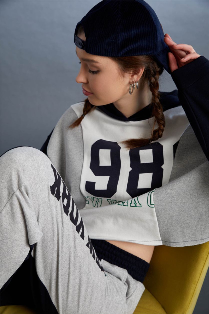 نساء ميلانج رمادي Loose Fit Sweatshirt