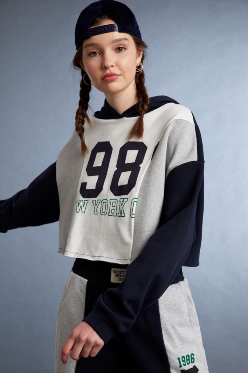 نساء ميلانج رمادي Loose Fit Sweatshirt