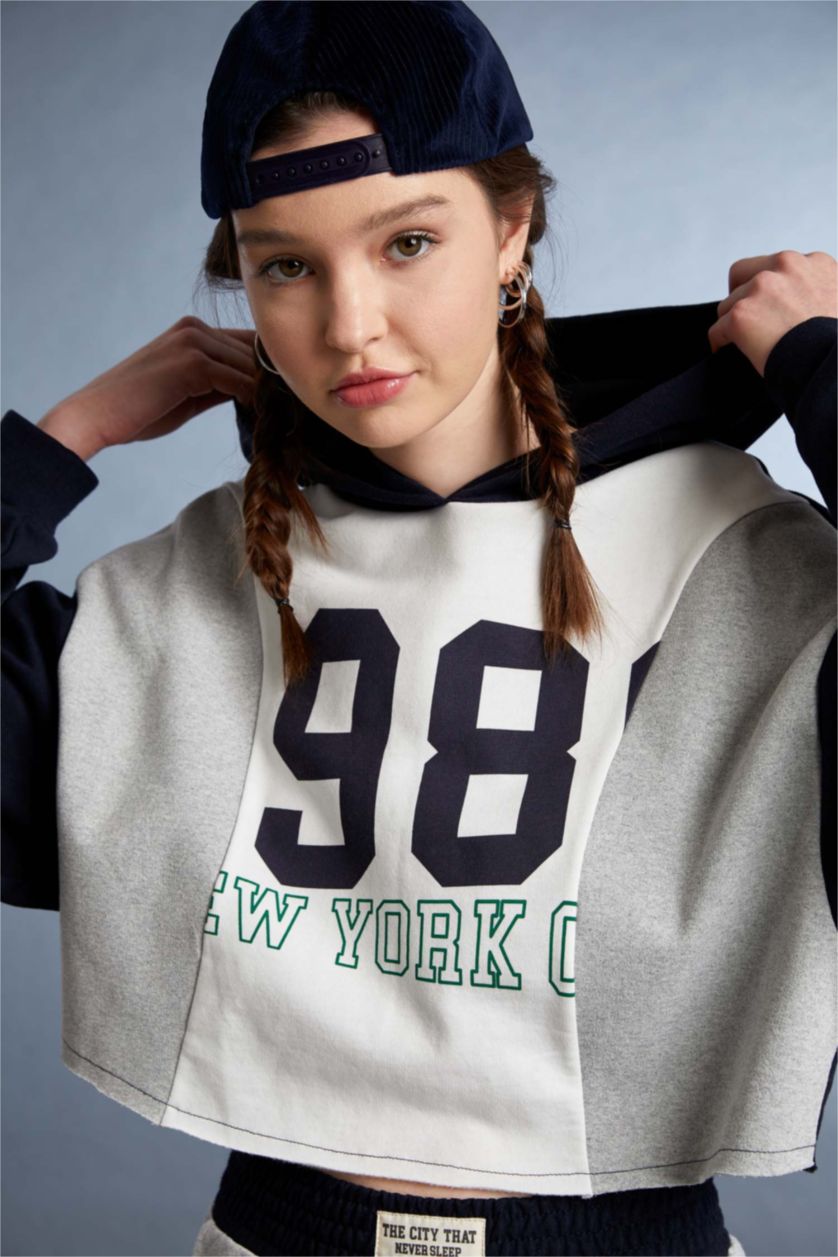 نساء ميلانج رمادي Loose Fit Sweatshirt