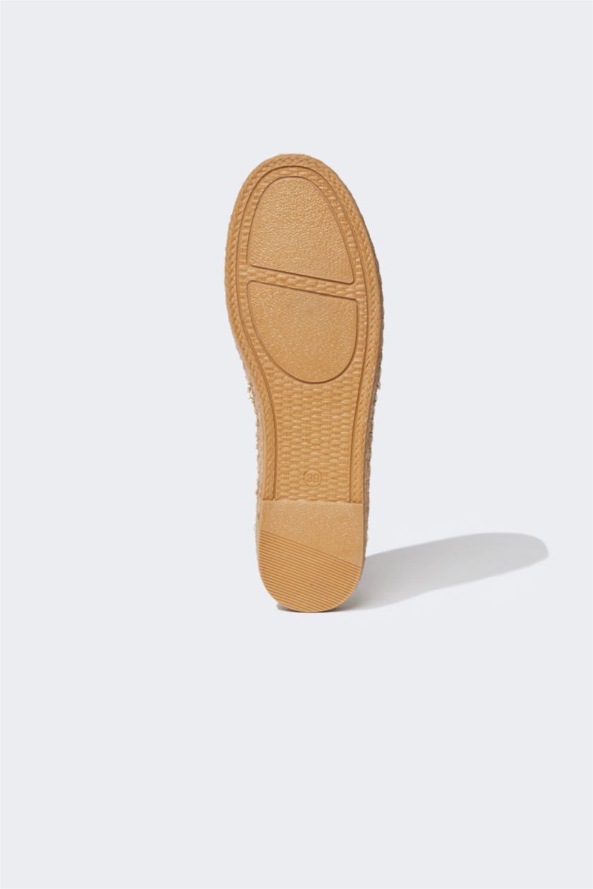 Woman Dark Aqua Striped Espadrilles Sand Shoes