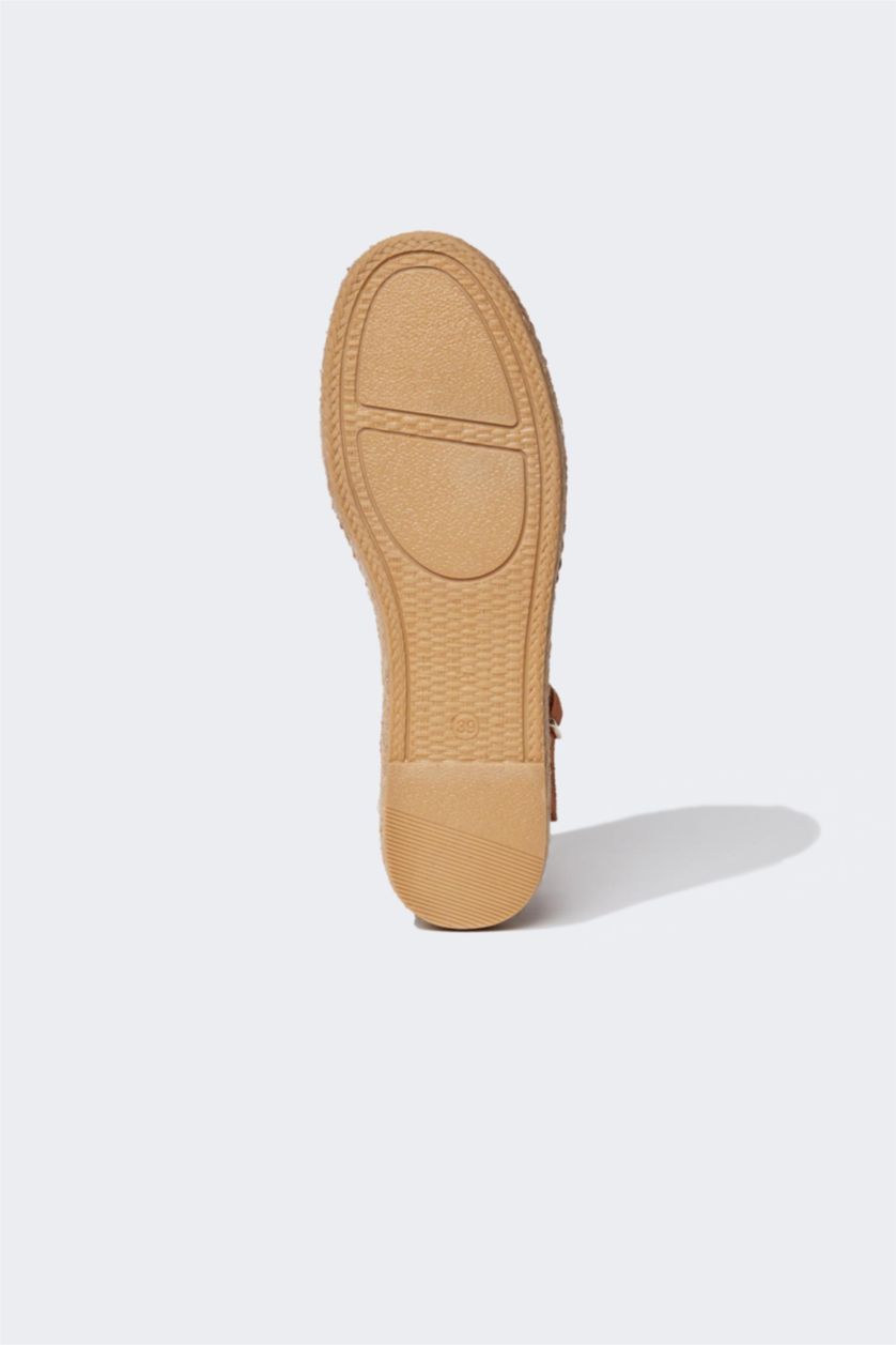 FEMME Marron Espadrille Femme Cuir Suede Semelle Plate