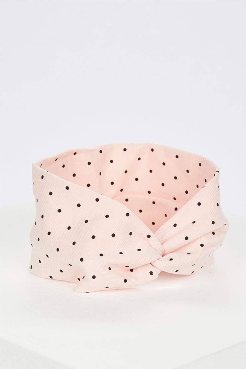 Kız Çocuk - Genç Kız Pembe Kız Bebek Puantiyeli Bandana