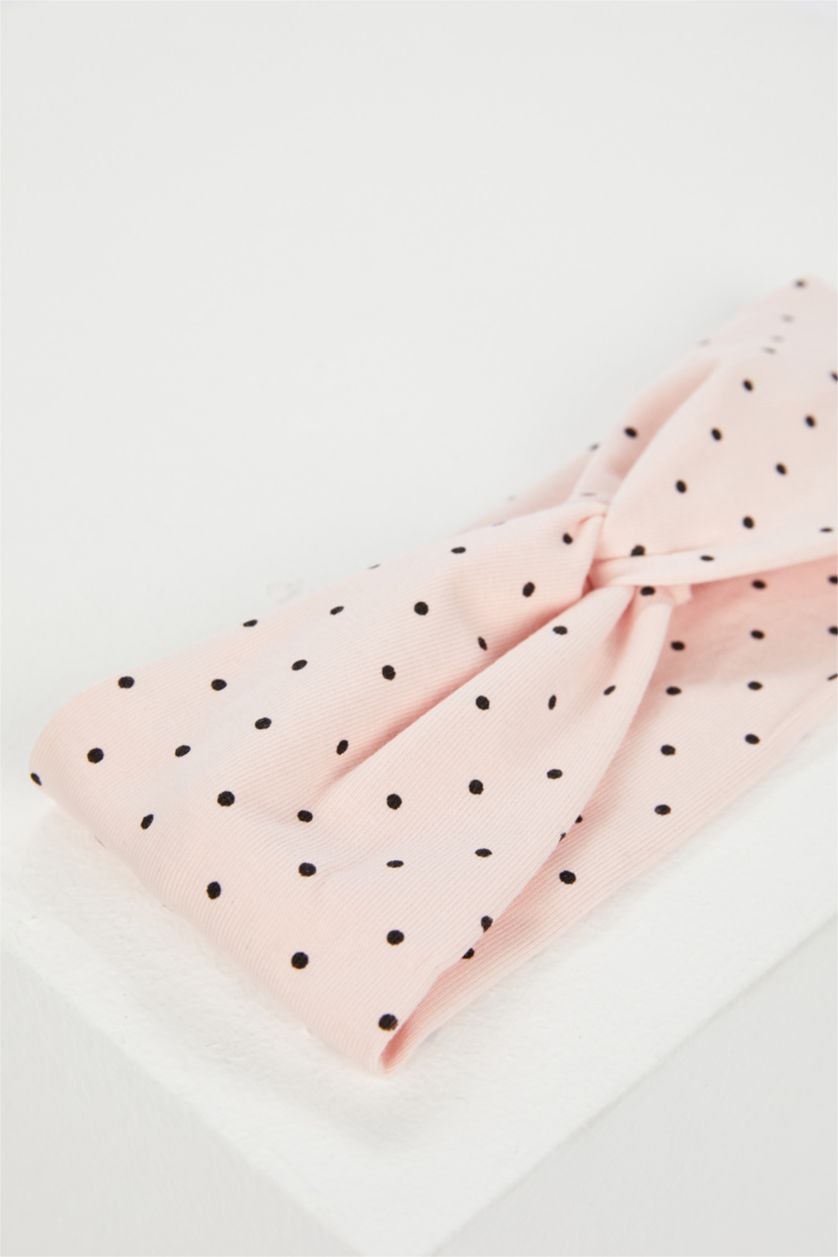 Kız Çocuk - Genç Kız Pembe Kız Bebek Puantiyeli Bandana