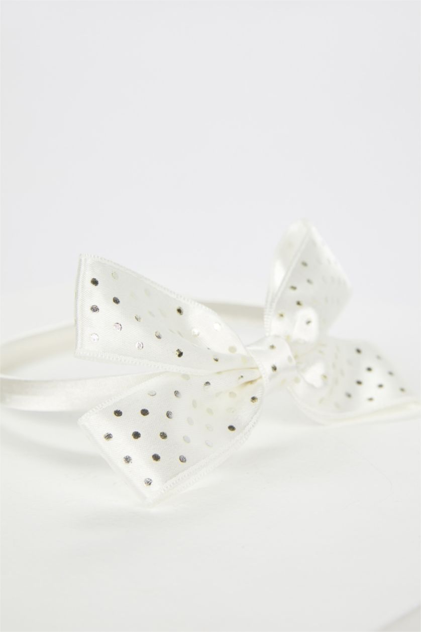 Kız Çocuk - Genç Kız Beyaz Kız Bebek Kurdele Detaylı Taç