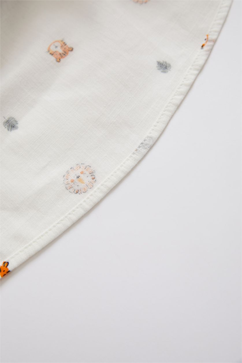 BABY BOY Ecru Long Sleeve Animal Print Shirt