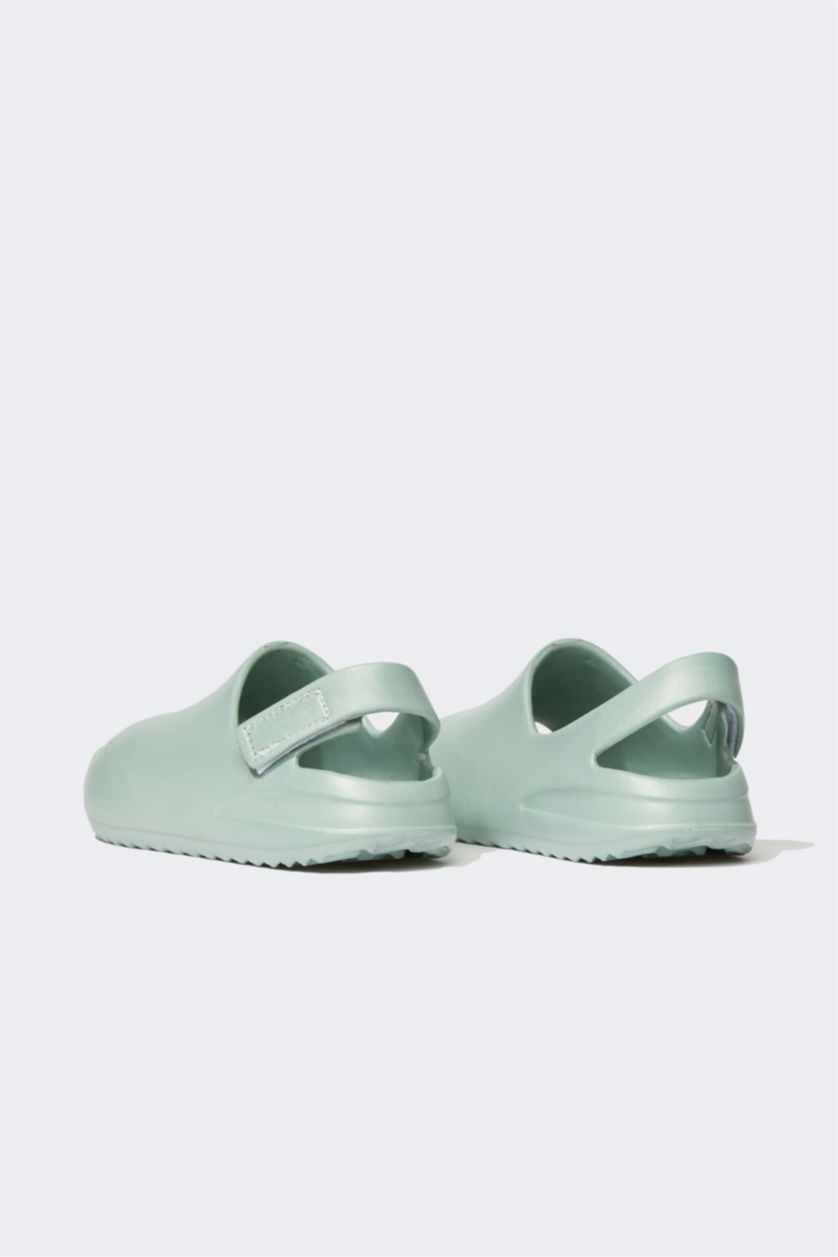 FILLES Vert Sandales à semelle plate et velcro pour fille