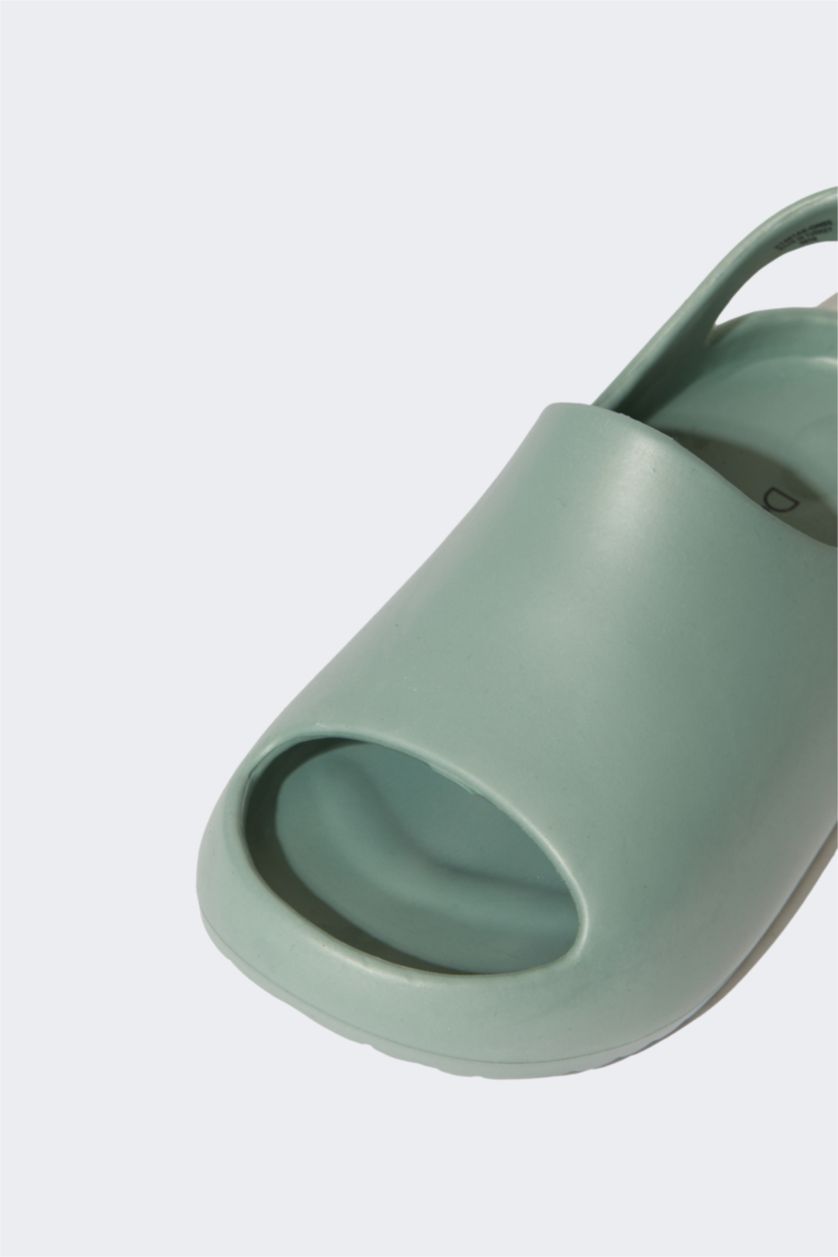 FILLES Vert Sandales à semelle plate et velcro pour fille