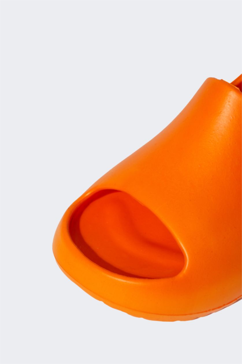 FILLES Orange Sandales à semelle plate et velcro pour fille