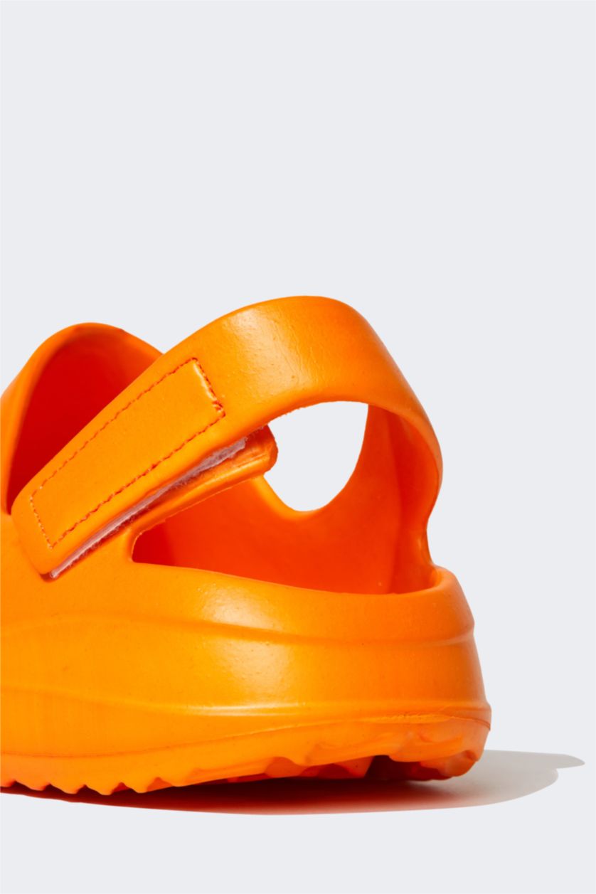 FILLES Orange Sandales à semelle plate et velcro pour fille