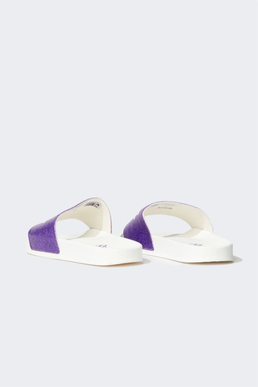 WOMAN Purple Woman NBA Los Angeles Lakers Licensed Flat Sole Slipper