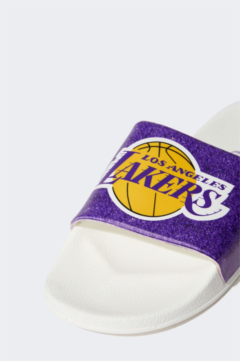 WOMAN Purple Woman NBA Los Angeles Lakers Licensed Flat Sole Slipper