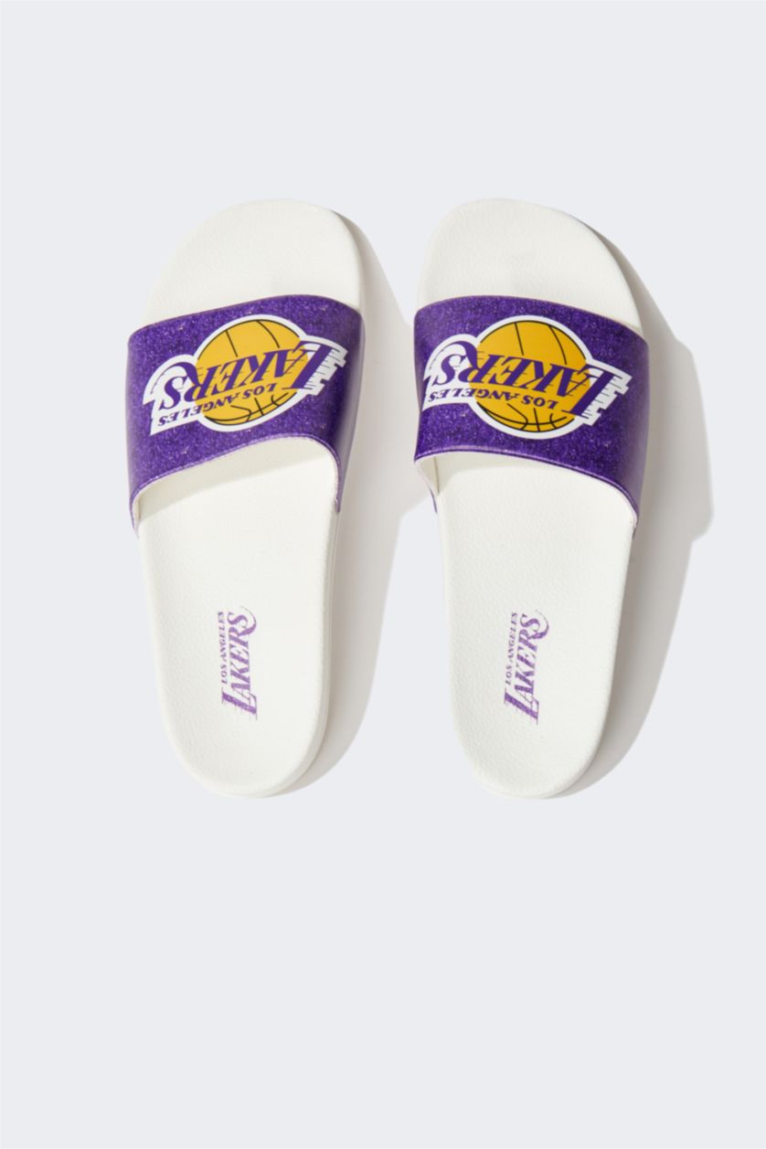 WOMAN Purple Woman NBA Los Angeles Lakers Licensed Flat Sole Slipper