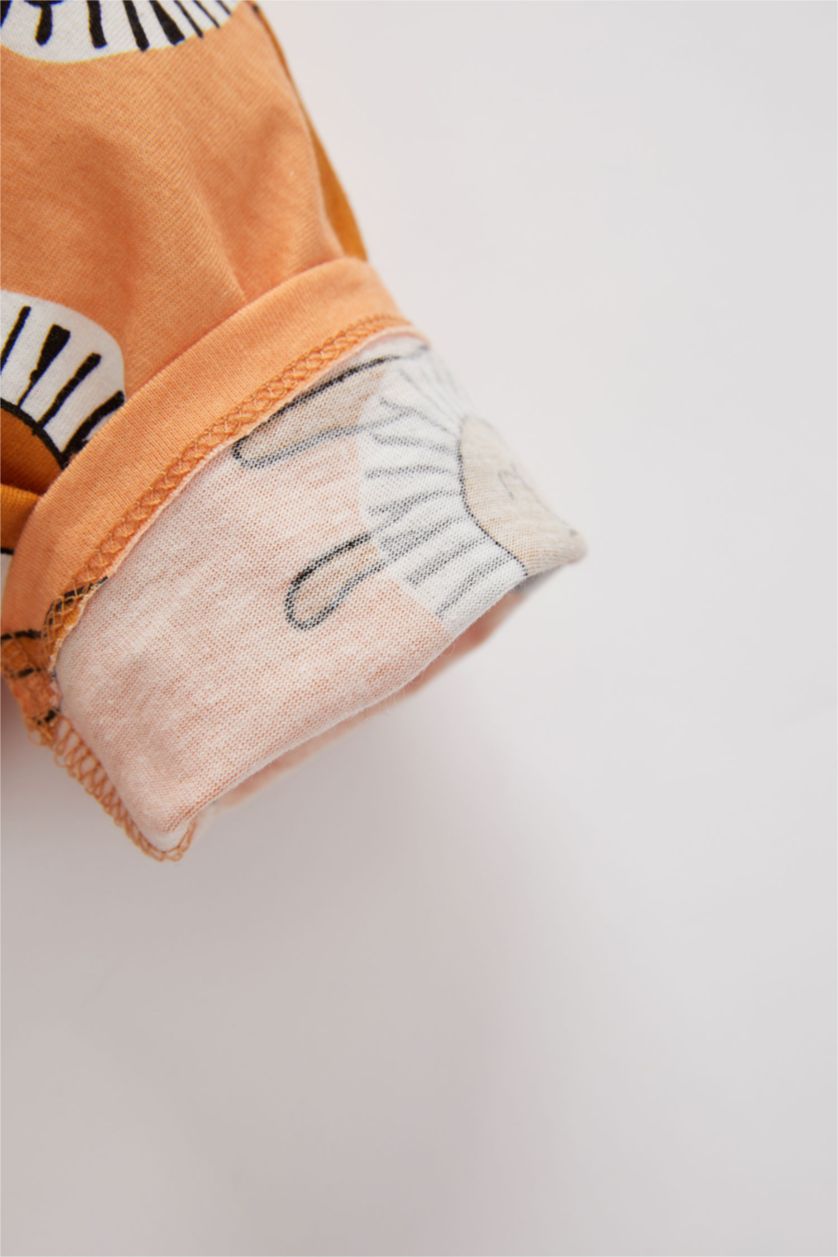 مولود ذكر سيموني تيشيرت ولادي قطن نص كم بنمط أسد