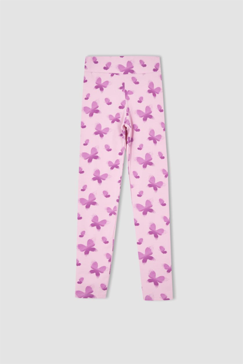 GIRLS & TEENS Ecru Girl Regular Fit Short Sleeve Butterfly Print Pyjama Set